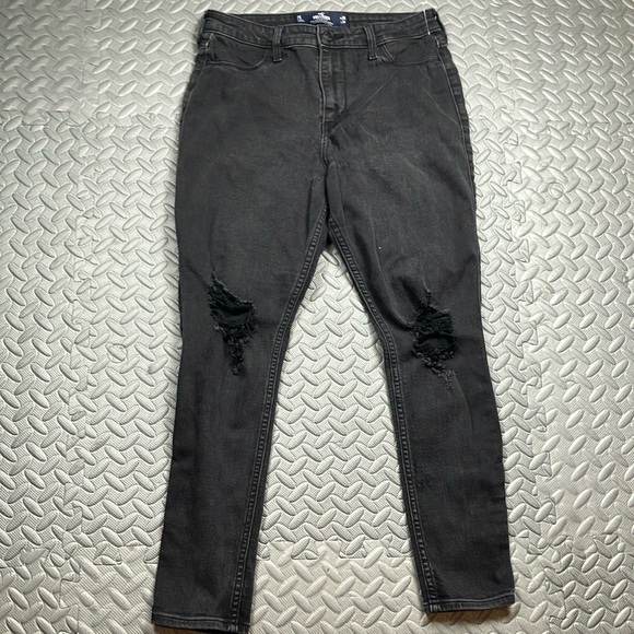 Hollister Juniors Black High-Rise Crop Jean Legging Size 7S - Picture 1 of 9